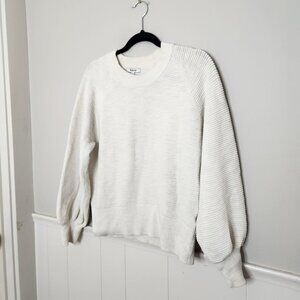 MADEWELL Cream Corbett Balloon-Sleeve Sweater Medium